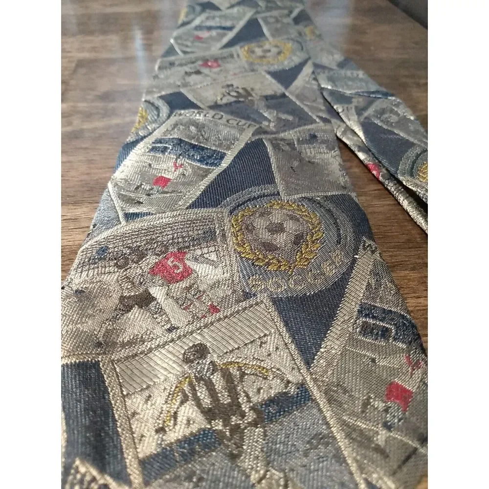 Jay Jacobs Men Silk World Cup Sports‎ Soccer Necktie